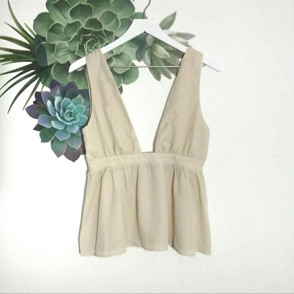NWT Tobi Deep V-Neck Sleeveless Top